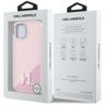 Etui Karl Lagerfeld Silicone Shadow      Metal Initial MagSafe do iPhone 15 różowy na NearMe.pl
