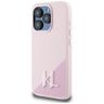 Etui Karl Lagerfeld Silicone Shadow Metal Initial MagSafe do iPhone 15 Pro różowy na NearMe.pl