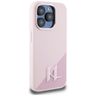 Etui Karl Lagerfeld Silicone Shadow Metal Initial MagSafe do iPhone 15 Pro Max różowy na NearMe.pl