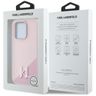 Etui Karl Lagerfeld Silicone Shadow Metal Initial MagSafe do iPhone 15 Pro Max różowy na NearMe.pl