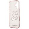Etui Karl Lagerfeld IML Rhinestones Karl Head do iPhone 16 różowy na NearMe.pl