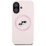 Etui Karl Lagerfeld Silicone Double      Heads And Circle MagSafe do iPhone 16 różowy na NearMe.pl