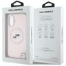 Etui Karl Lagerfeld Silicone Double      Heads And Circle MagSafe do iPhone 16 różowy na NearMe.pl