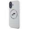 Etui Karl Lagerfeld Silicone Double Heads And Circle MagSafe do iPhone 16 beżowy na NearMe.pl
