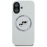 Etui Karl Lagerfeld Silicone Double Heads And Circle MagSafe do iPhone 16 beżowy na NearMe.pl