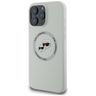 Etui Karl Lagerfeld Silicone Double Heads And Circle MagSafe do iPhone 16 Pro Max beżowy na NearMe.pl