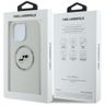 Etui Karl Lagerfeld Silicone Double Heads And Circle MagSafe do iPhone 16 Pro Max beżowy na NearMe.pl