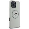 Etui Karl Lagerfeld Silicone Double Heads And Circle MagSafe do iPhone 16 Pro Max beżowy na NearMe.pl