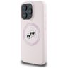 Etui Karl Lagerfeld Silicone Double      Heads And Circle MagSafe do iPhone 16 Pro różowy na NearMe.pl