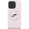 Etui Karl Lagerfeld Silicone Double      Heads And Circle MagSafe do iPhone 16 Pro różowy na NearMe.pl
