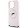Etui Karl Lagerfeld Silicone Double      Heads And Circle MagSafe do iPhone 16 Pro różowy na NearMe.pl