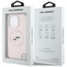 Etui Karl Lagerfeld Silicone Double Heads And Circle MagSafe do iPhone 16 Pro Max różowy na NearMe.pl