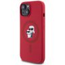 Etui Karl Lagerfeld Silicone             Karl&Choupette Heads Ring MagSafe do iPhone 15 czerwony na NearMe.pl