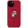 Etui Karl Lagerfeld Silicone             Karl&Choupette Heads Ring MagSafe do iPhone 15 czerwony na NearMe.pl