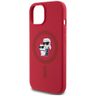 Etui Karl Lagerfeld Silicone             Karl&Choupette Heads Ring MagSafe do iPhone 15 czerwony na NearMe.pl