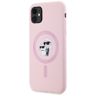 Etui Karl Lagerfeld Silicone             Karl&Choupette MagSafe do iPhone 11 różowy na NearMe.pl