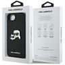 Etui Karl Lagerfeld Fixed Glitter        Karl&Choupette Heads Metal Pin do iPhone 16e / 17e czarny na NearMe.pl