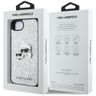 Etui Karl Lagerfeld Fixed Glitter Ikonik Metal Pin do iPhone 16e / 17e srebrny na NearMe.pl