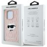 Etui Karl Lagerfeld 3D Rubber Monogram   & Choupette do iPhone 16 Pro różowy na NearMe.pl