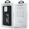 Etui Karl Lagerfeld HC Grained PU Cardslot Metal Signature do iPhone 16 Pro czarny na NearMe.pl