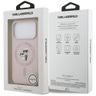 Etui Karl Lagerfeld Silicone             Karl&Choupette Ring MagSafe do iPhone 17 Pro różowy na NearMe.pl