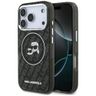 Etui Karl Lagerfeld IML Glitter Karl &   Choupette Heads Logo MagSafe do iPhone 17 Pro czarny na NearMe.pl