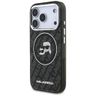 Etui Karl Lagerfeld IML Glitter Karl &   Choupette Heads Logo MagSafe do iPhone 17 Pro czarny na NearMe.pl