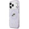 Etui Karl Lagerfeld IML Glitter Karl &   Choupette Heads Logo MagSafe do iPhone 17 Pro fioletowy na NearMe.pl
