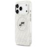 Etui Karl Lagerfeld IML Glitter Karl &   Choupette Heads Logo MagSafe do iPhone 17 Pro szary na NearMe.pl