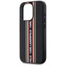 Etui Karl Lagerfeld Saffiano Athleisure  Stripes Cord do iPhone 15 Pro Max czarno-czerwony na NearMe.pl