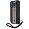 Etui Karl Lagerfeld Saffiano Athleisure  Stripes Cord do iPhone 15 Pro Max czarno-czerwony na NearMe.pl