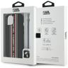Etui Karl Lagerfeld Saffiano Athleisure  Stripes Cord do iPhone 15 czarno-czerwony na NearMe.pl