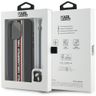 Etui Karl Lagerfeld Saffiano Athleisure  Stripes Cord do iPhone 15 Pro czarno-czerwony na NearMe.pl