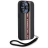 Etui Karl Lagerfeld Saffiano Athleisure  Stripes Cord do iPhone 15 Pro czarno-czerwony na NearMe.pl