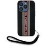 Etui Karl Lagerfeld Saffiano Athleisure  Stripes Cord do iPhone 15 Pro czarno-czerwony na NearMe.pl