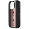 Etui Karl Lagerfeld Saffiano Athleisure  Stripes Cord do iPhone 15 Pro czarno-czerwony na NearMe.pl