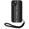 Etui Karl Lagerfeld Saffiano Athleisure  Stripes Cord do iPhone 15 czarno-różowy na NearMe.pl