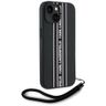Etui Karl Lagerfeld Saffiano Athleisure  Stripes Cord do iPhone 15 czarno-różowy na NearMe.pl