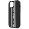 Etui Karl Lagerfeld Saffiano Athleisure  Stripes Cord do iPhone 15 czarno-różowy na NearMe.pl
