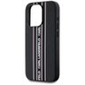 Etui Karl Lagerfeld Saffiano Athleisure  Stripes Cord do iPhone 15 Pro czarno-różowy na NearMe.pl