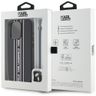 Etui Karl Lagerfeld Saffiano Athleisure  Stripes Cord do iPhone 15 Pro czarno-różowy na NearMe.pl