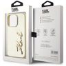 Etui Karl Lagerfeld Wrinkled Metal       Signature do iPhone 15 Pro Max złoty na NearMe.pl