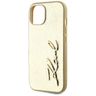 Etui Karl Lagerfeld Wrinkled Metal       Signature do iPhone 15 złoty na NearMe.pl