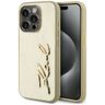 Etui Karl Lagerfeld Wrinkled Metal       Signature do iPhone 15 Pro złoty na NearMe.pl