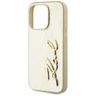 Etui Karl Lagerfeld Wrinkled Metal       Signature do iPhone 15 Pro złoty na NearMe.pl