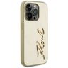Etui Karl Lagerfeld Wrinkled Metal       Signature do iPhone 15 Pro złoty na NearMe.pl