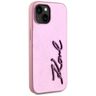 Etui Karl Lagerfeld Wrinkled Metal       Signature do iPhone 15 różowy na NearMe.pl