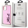 Etui Karl Lagerfeld Wrinkled Metal       Signature do iPhone 15 różowy na NearMe.pl