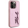 Etui Karl Lagerfeld Wrinkled Metal       Signature do iPhone 15 Pro różowy na NearMe.pl