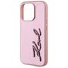 Etui Karl Lagerfeld Wrinkled Metal       Signature do iPhone 15 Pro różowy na NearMe.pl
